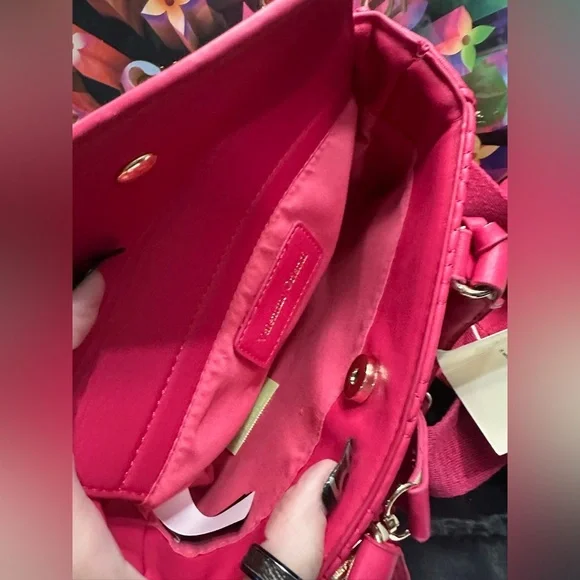 Valentino Valentino Orlandi crossbody hot pink bag guitar strap NWT​